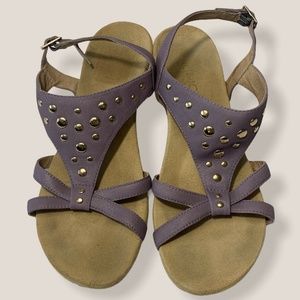 Vionic Catarina Sandal Purple Slingback Wedge Heel